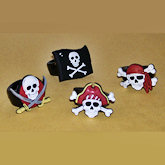 RTD-1041 - Rubber Pirate Skull Rings 