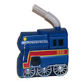 RTD-1365 - Plastic Train Engine Shaped Cup with Straw