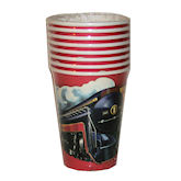 RTD-1368 - 8 pack Train Party Steam Engine Paper Cups