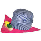 RTD-1418 - Train Engineer Costume Set w/ Pink Bandanna