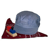 RTD-1420 - Train Engineer Costume Set w/ Maroon Bandanna