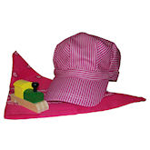 RTD-1421 - Girls Deluxe Pink Train Engineer Party Favor Hat Set