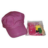 RTD-1421 - Girls Deluxe Pink Train Engineer Party Favor Hat Set