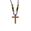 RTD-1022 - Colors of Faith Wood Cross Necklace