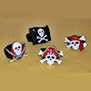 RTD-1041 - Rubber Pirate Skull Rings 