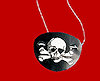 RTD-1051 - Black Pirate Eye Patch w/ Skull n Crossbones