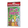 RTD-1313 - 8 pack Zoo Animal Party Invitations