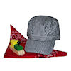 RTD-1422 - Deluxe Train Engineer Costume Hat Set w/ Red Scarf