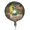 RTD-1517 - 18 inch Happy Birthday T-rex Dinosaur Mylar Balloon