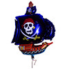 RTD-1587 - 36 inch Pirate Ship w/ Blue Sail - Mylar Balloon