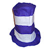 RTD-1730 - Felt Stovepipe Hat - Purple, White