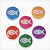 RTD-2031 - Metal Christian Fish Symbol Button