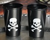 RTD-2100 - Plastic Pirate Skull Mini Cup Shot Glass