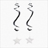 RTD-2342 - Silver Star Party Hanging Dangling Swirls