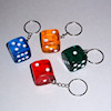 RTD-2379 - Big Colorful Plastic Dice with Metal Key Chain