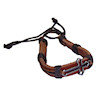 RTD-2417 - Christian Leather Bracelet with Metal Cross