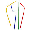 RTD-2419 - 144-pack Plastic Assorted Color Bendable Straws