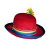 RTD-2519 - Mini Circus Clown Bowler Derby Hat with Flower