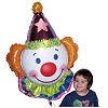 RTD-2576 - Giant 33 inch Circus Clown Head Mylar Foil Balloon