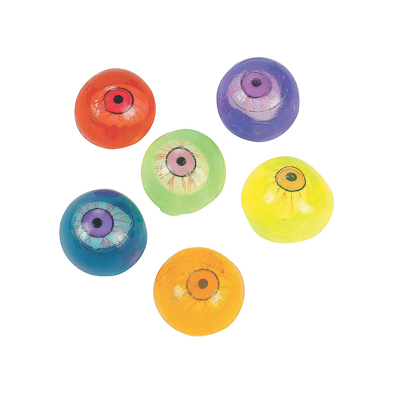 12-pack of Colorful Neon Sticky Squishy Eyeballs