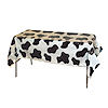 RTD-1468 - 6 foot Holstein Cow Print Spots Plastic Tablecloth Western Table Cover