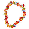 RTD-1706 - Polyester Bright Color Ruffle Flower Leis for Hawaiian Luau Beach Party