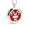 RTD-3859 - Christmas Candy Canes Aromatherapy Essential Oils Diffuser Stainless Steel Locket Necklace